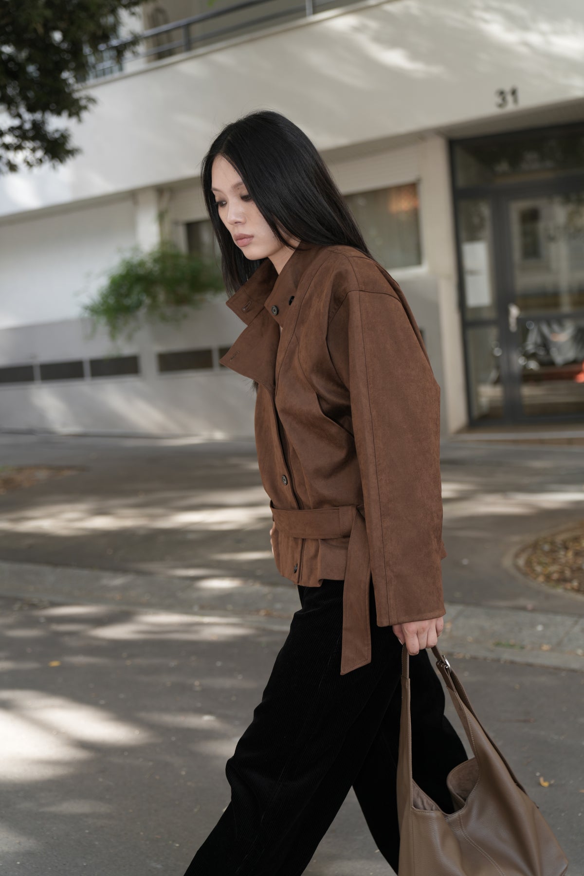 MIST | AW26 Cropped Double-Breasted Trench Jacket-2