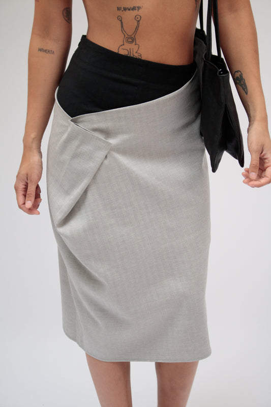 MIST | SS26 Gray Mid-Skirt