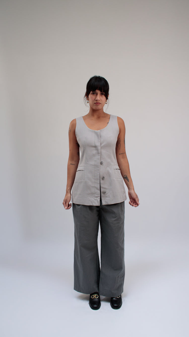 MIST | SS26 Gray Sleeveless Top