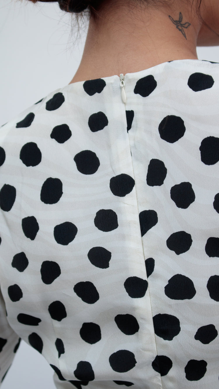 26 Years old | Polka Dot Draped Dress