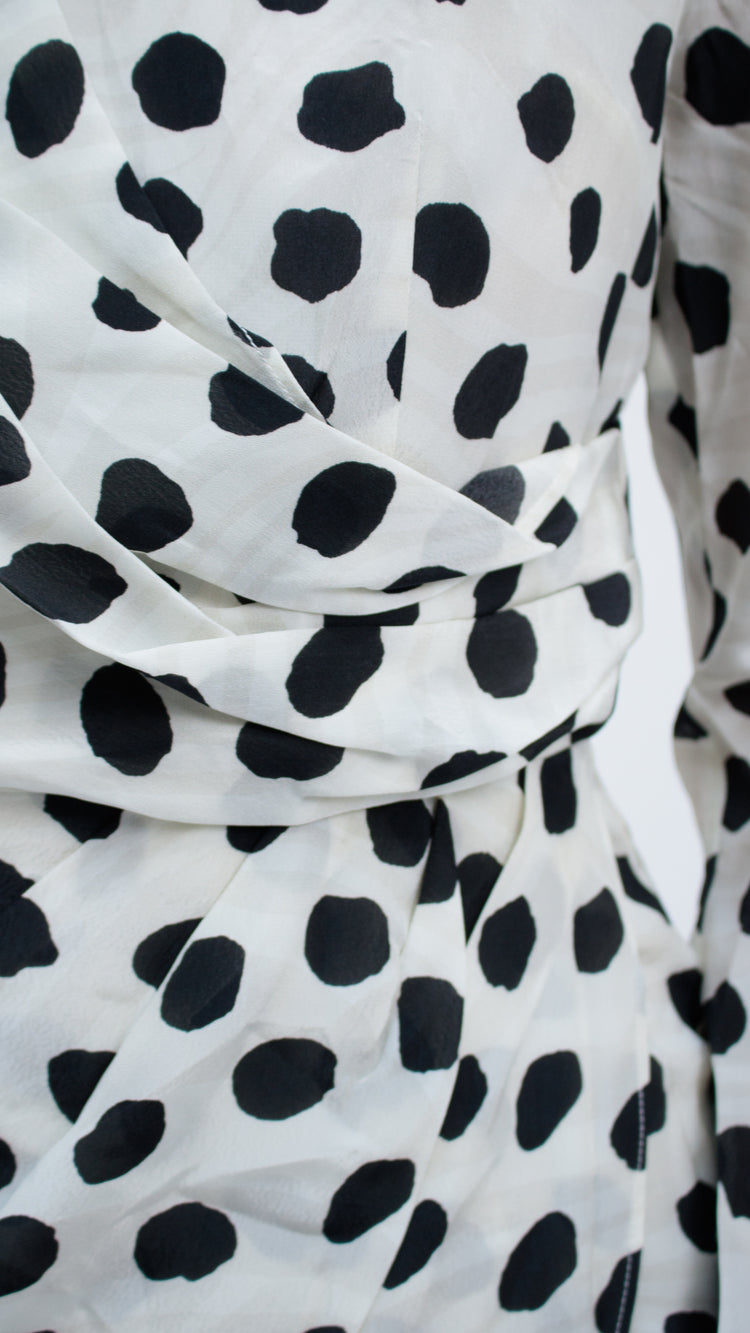 26 Years old | Polka Dot Draped Dress