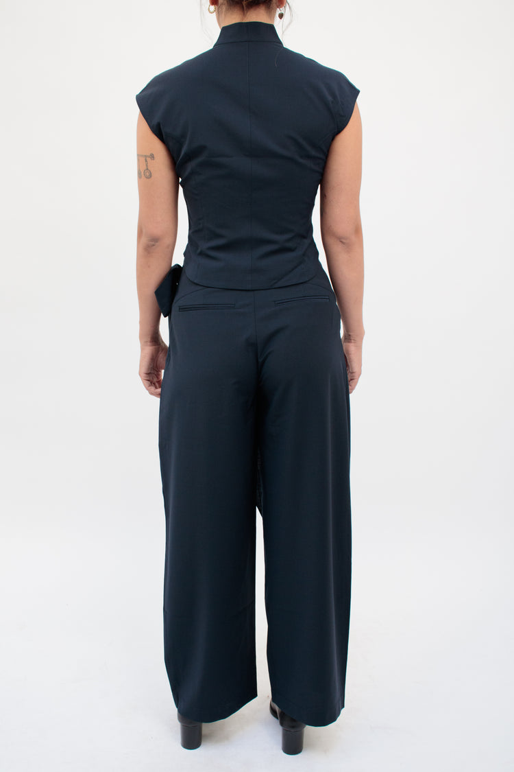 26 Years old ｜Sleeveless vest top (blue/gray)