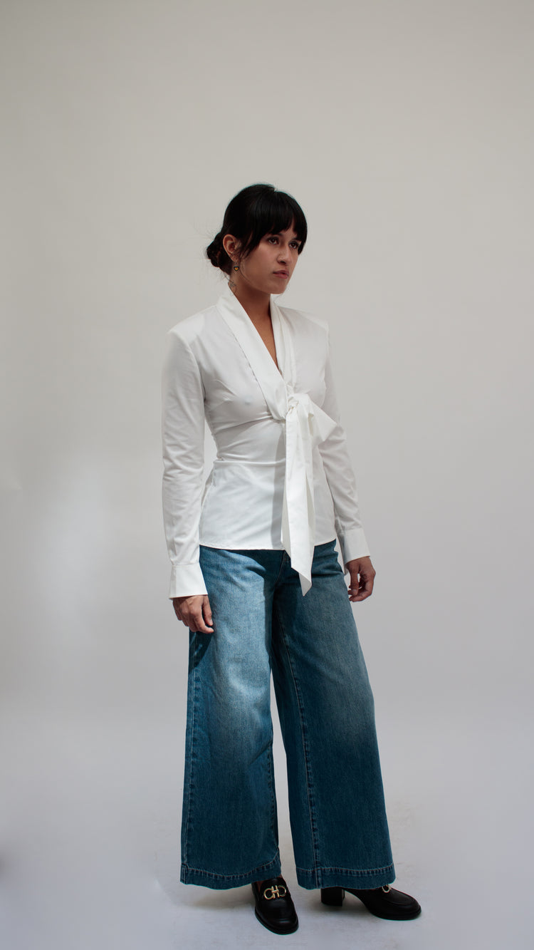 26 Years old | Washed Denim Wide-Leg Pants