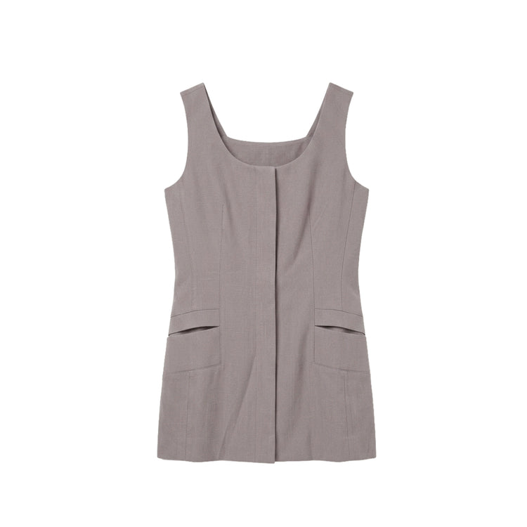 MIST | SS26 Gray Sleeveless Top