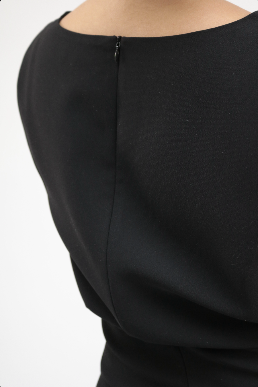 MIST | Black Minimalist Mini Dress