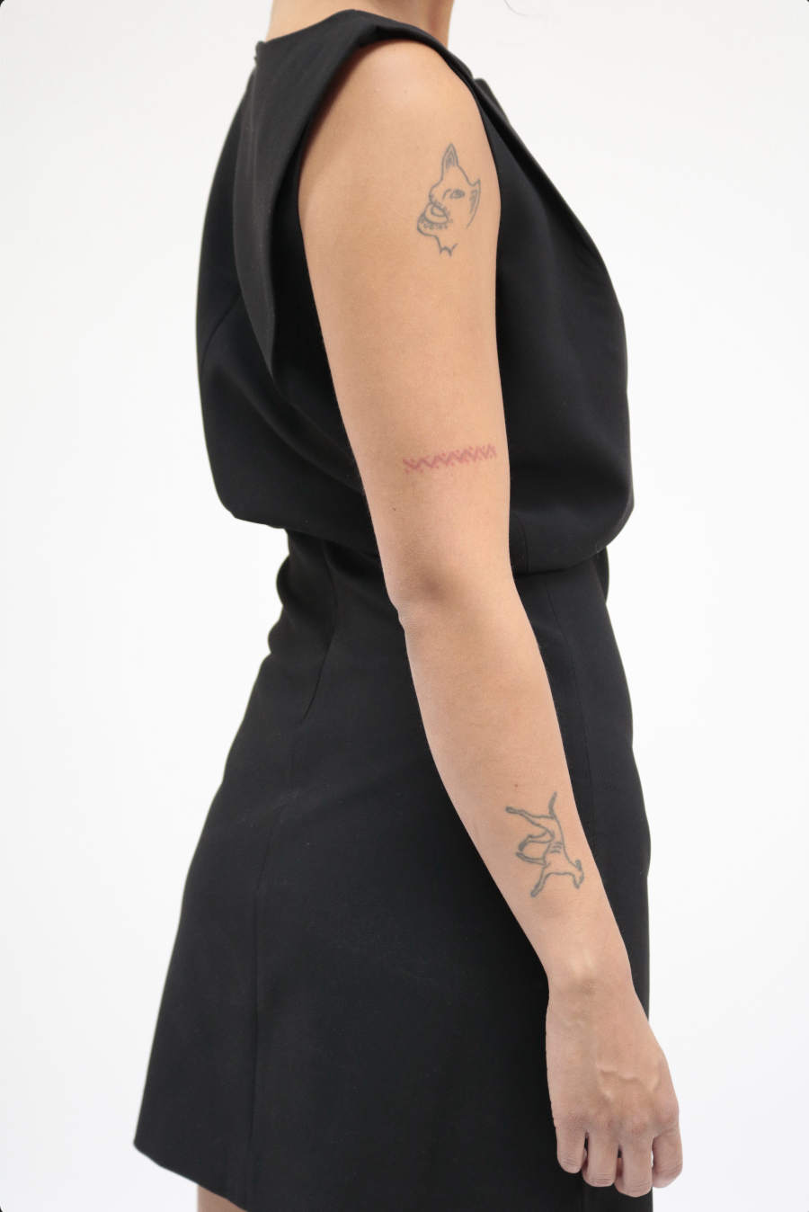 MIST | Black Minimalist Mini Dress