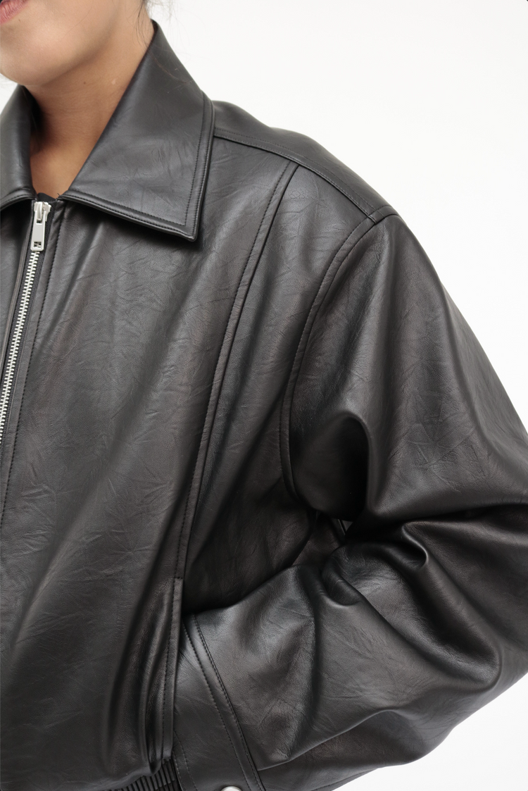 MIST | SS26 Classic Bomber Leather Jacket