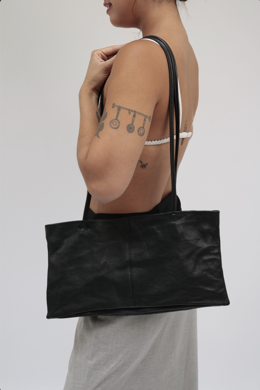 MIST | Long Handle Leather Bag