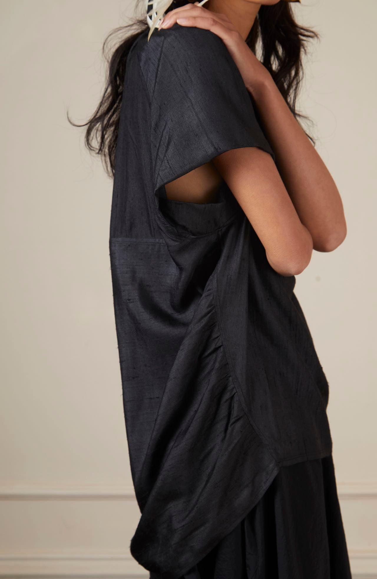 CAIRA | Silk Knotted Neckline Top