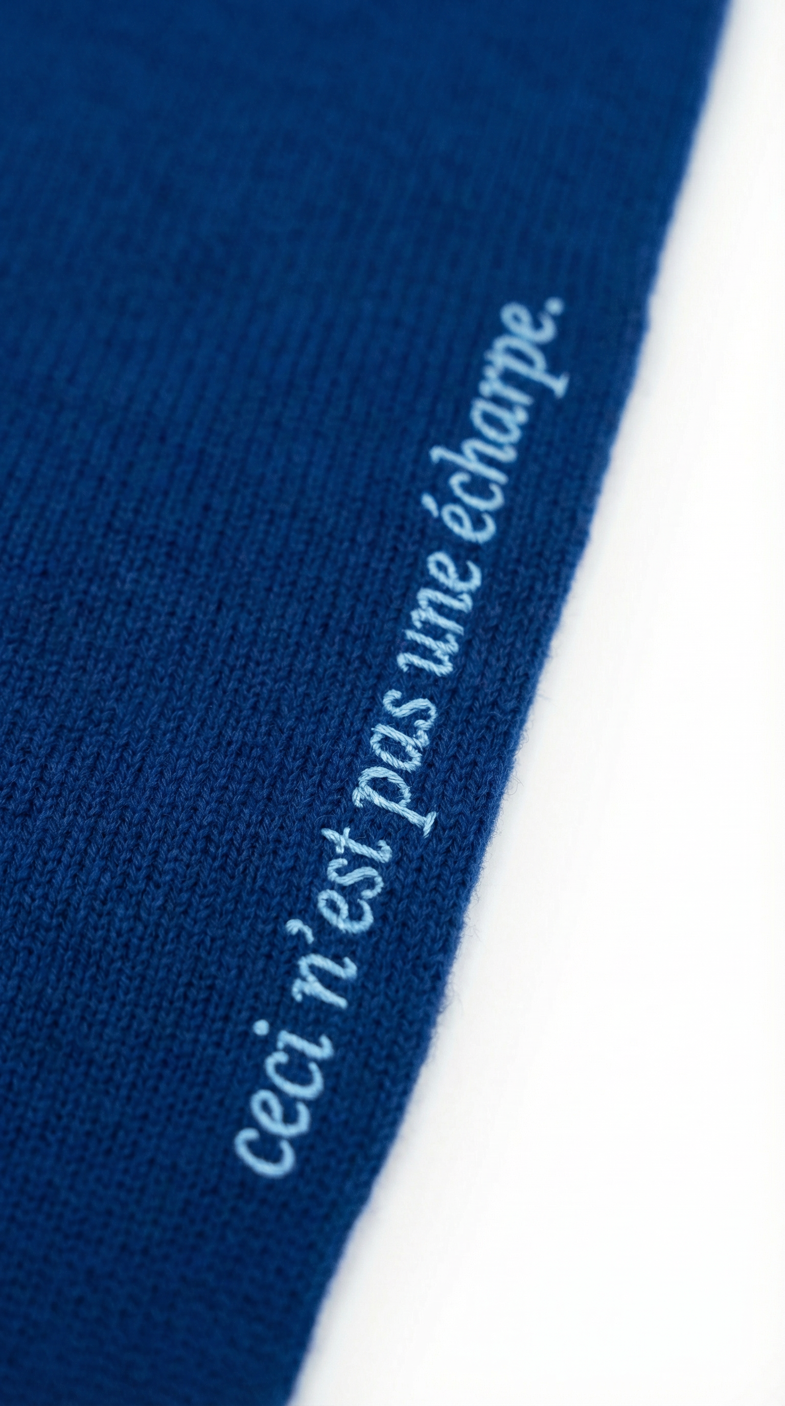 Not Typical Parisian triangular wool scarf