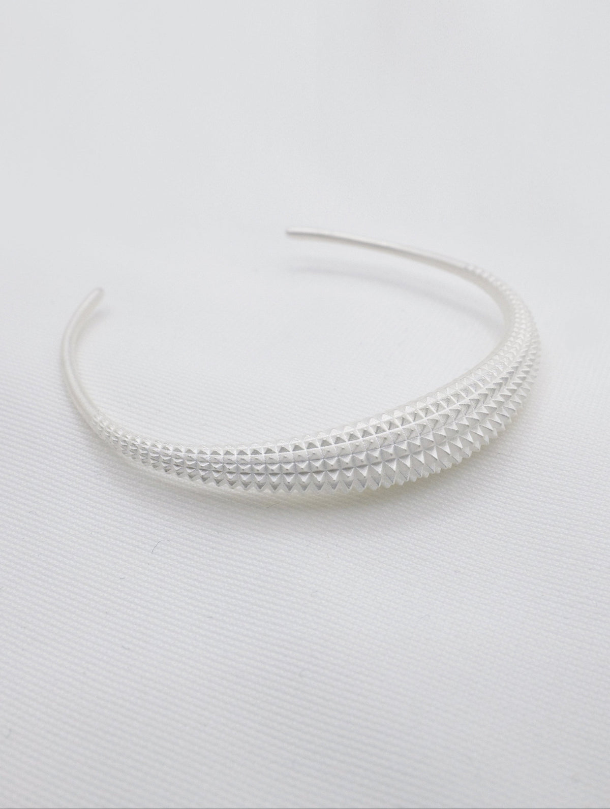 MOTHER SHELL Silver Bracelet — official product photograph on a light grey background