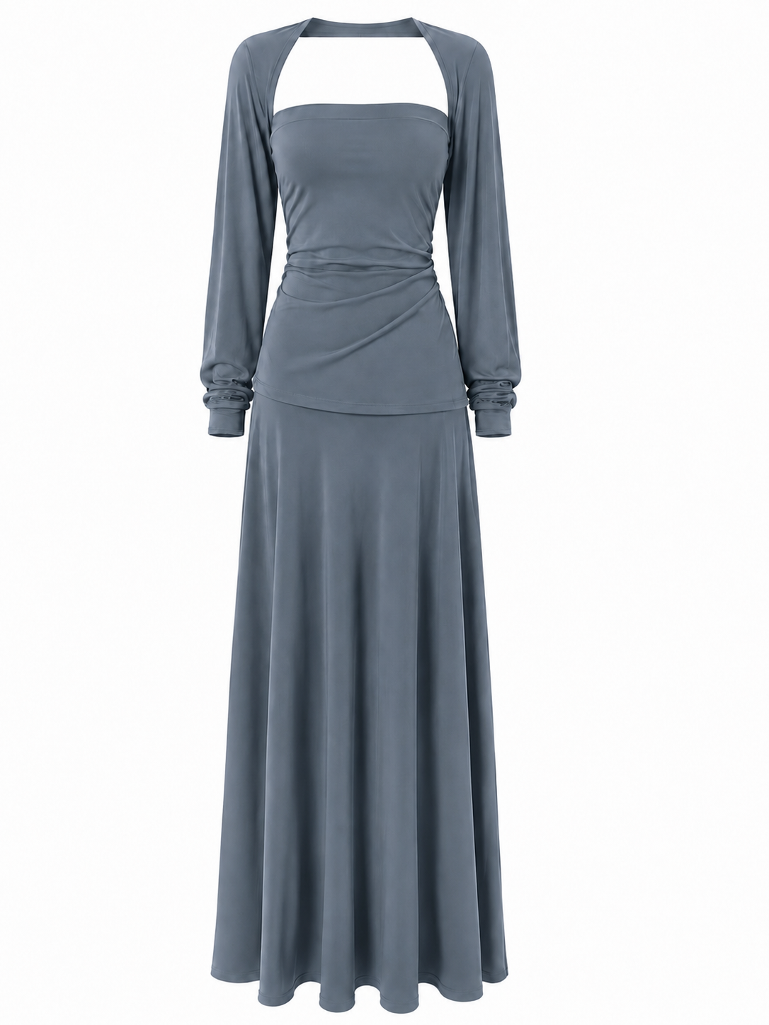 MIST | AW26 Ruched Strapless Draped Top-3