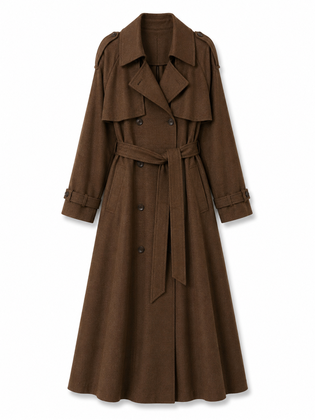 MIST | AW26 Double-Breasted Cape-Detail Trench